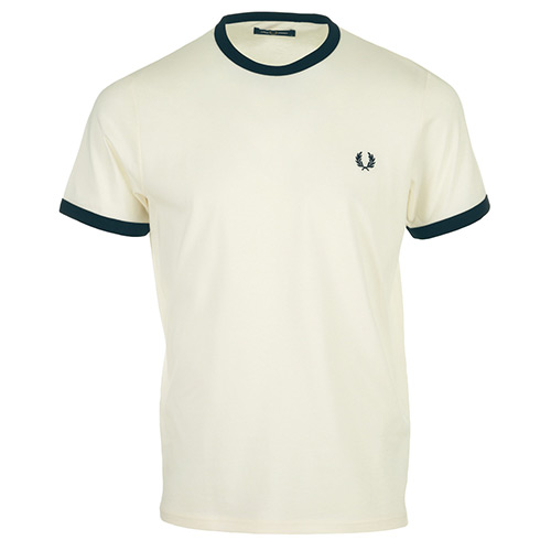 Fred Perry Ringer T-Shirt - Blanc