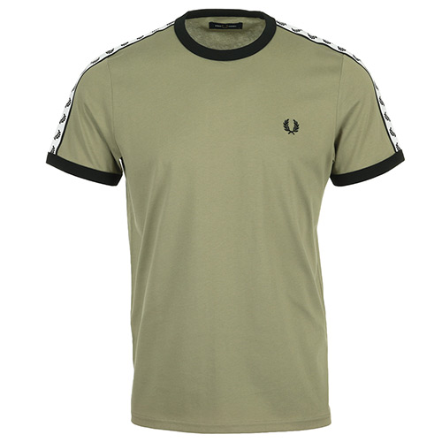 Fred Perry Taped Ringer T-Shirt - Vert olive