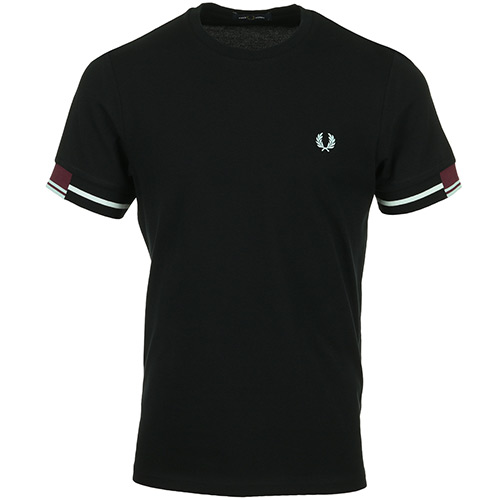 Fred Perry Abstract Tipped T-Shirt - Noir