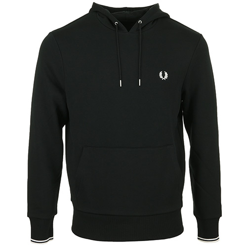 Fred Perry Tipped Hooded Sweatshirt - Noir