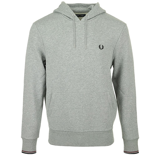 Fred Perry Tipped Hooded Sweatshirt - Gris