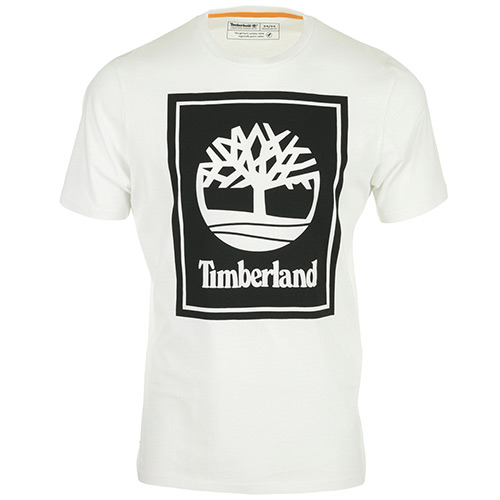 Timberland Stack Logo Tee - Blanc