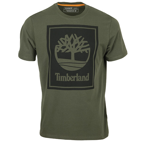 Timberland Stack Logo Tee - Kaki