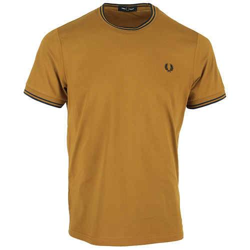 Fred Perry Twin Tipped T-Shirt - Marron