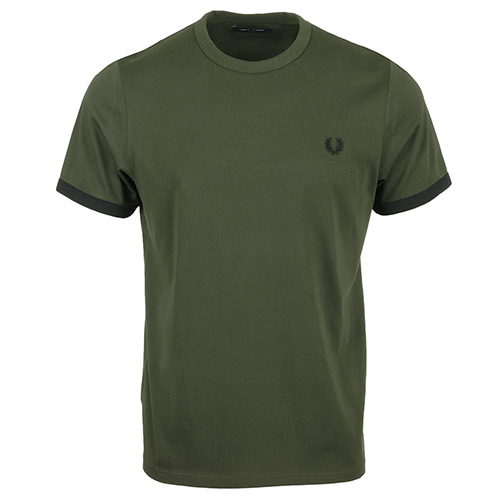 Fred Perry Ringer T-Shirt - Vert olive