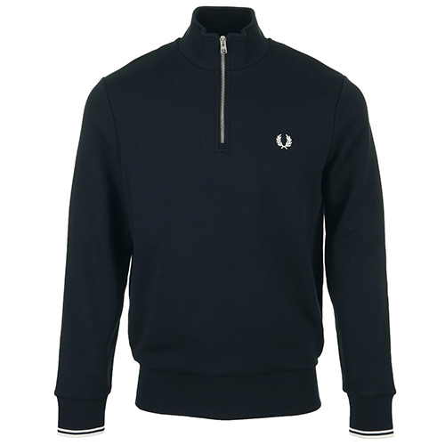 Fred Perry Half Zip Sweatshirt - Bleu marine