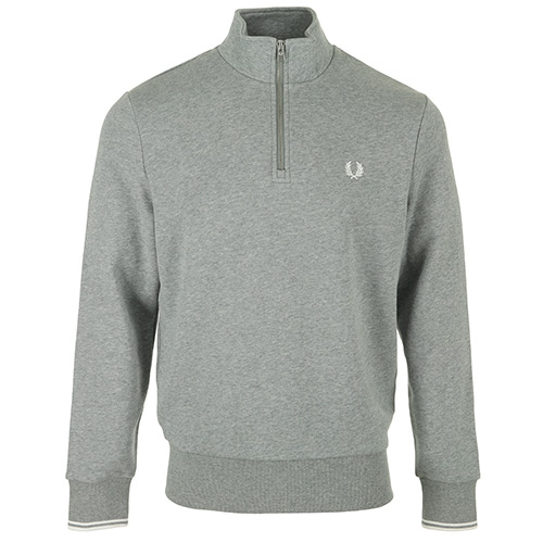 Fred Perry Half Zip Sweatshirt - Gris