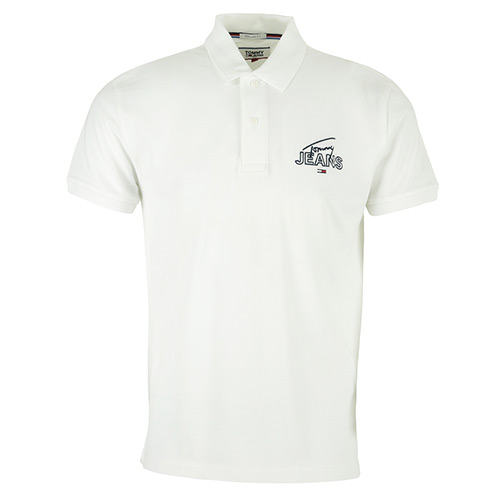 Tommy Hilfiger Solid Graphic Polo - Blanc