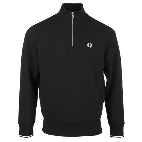 Fred Perry Half Zip Sweatshirt - Noir