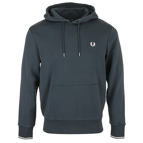 Fred Perry Tipped Hooded Sweatshirt - Anthracite