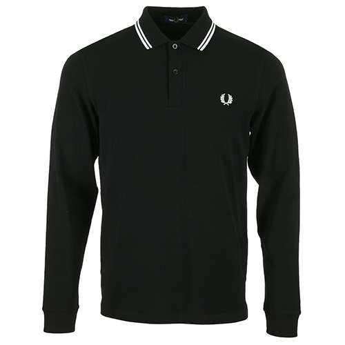 Fred Perry Twin Tipped Shirt Long Sleeves - Noir