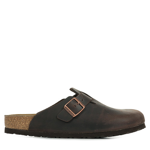 Birkenstock Boston Bs Oiled Leather - Marron