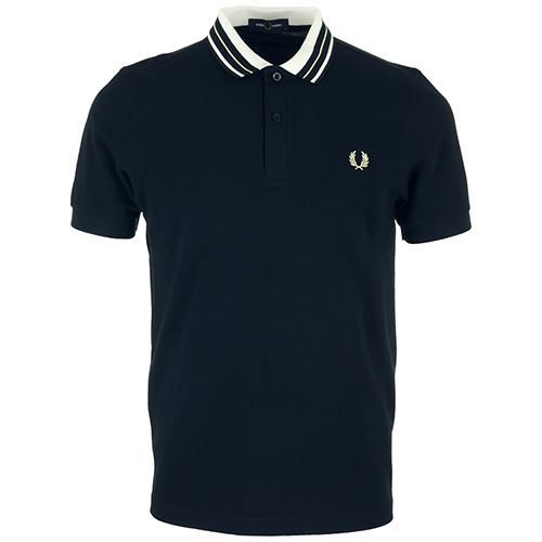 Fred Perry Tramline Tipped Polo Shirt - Bleu marine