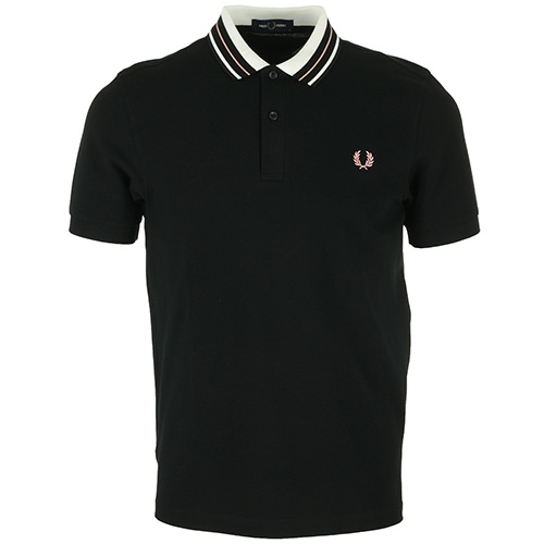 Fred Perry Tramline Tipped Polo Shirt - Noir