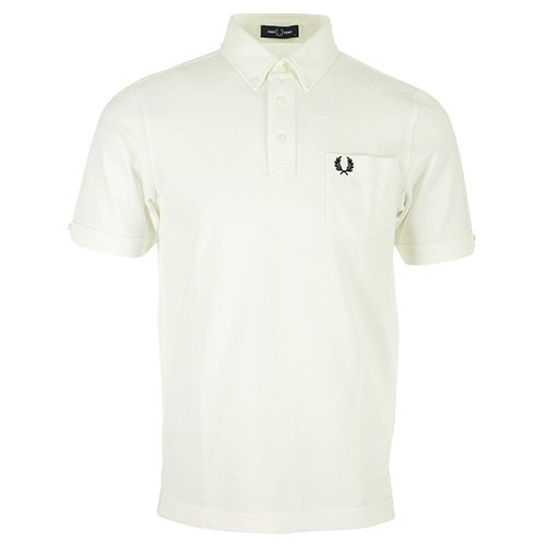 Fred Perry Button Down Collar Polo Shirt - Blanc