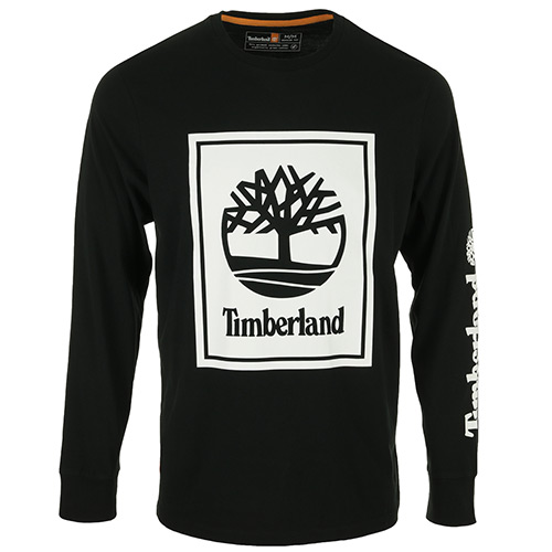 Timberland Long Sleeve Front Stack Logo Tee - Noir