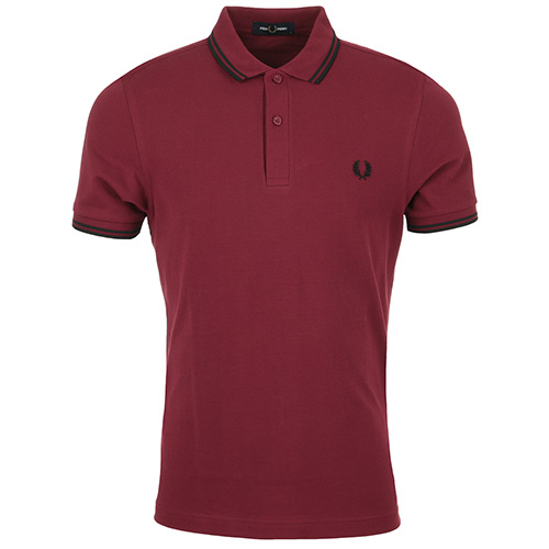 Fred Perry Twin Tipped Fred Perry Shirt - Bordeaux