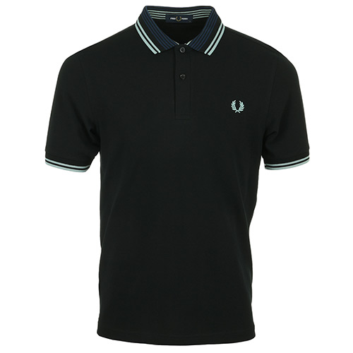 Fred Perry Striped Collar Shirt - Noir