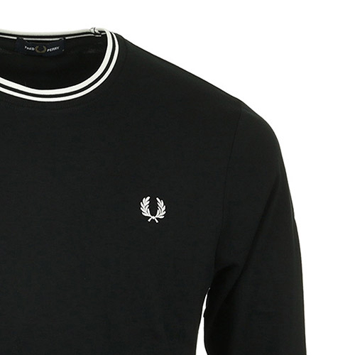 Fred Perry Long Sleeved Twin Tipped Tee Shirt