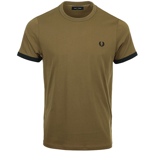 Fred Perry Ringer T-shirt - Marron