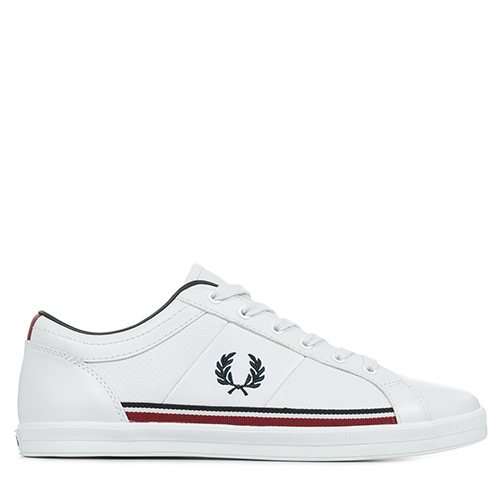 Fred Perry Baseline Perf Leather - Blanc