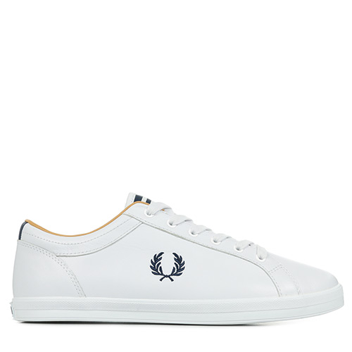 Fred Perry Baseline Leather - Blanc