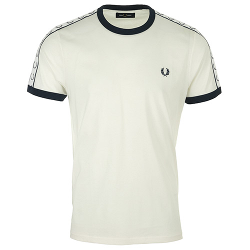 Fred Perry Taped Ringer Tee-Shirt - Blanc