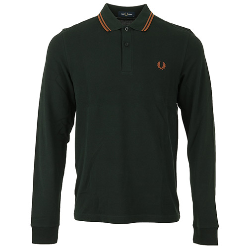 Fred Perry Tipped Shirt Long Sleeves - Vert