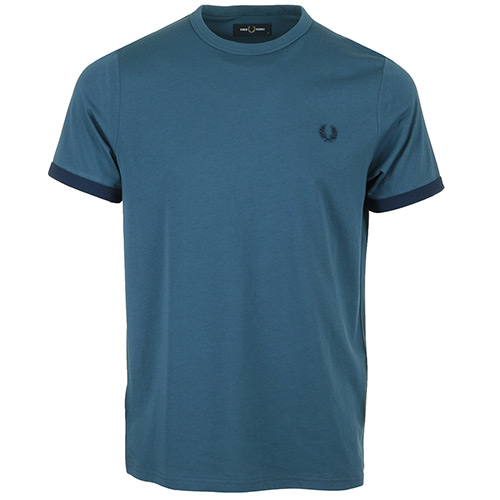 Fred Perry RingerT-Shirt - Bleu marine