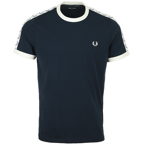 Fred Perry Taped Ringer Tee-Shirt - Bleu marine