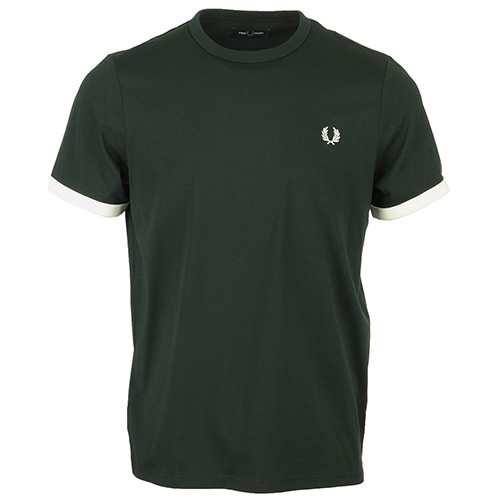 Fred Perry Ringer T-Shirt - Vert olive