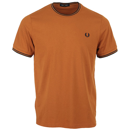 Fred Perry Twin Tipped T-Shirt - Marron