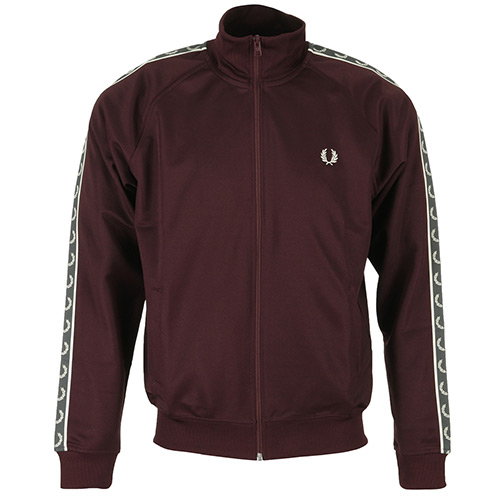 Fred Perry Seasonal Taped Track Jacket - Bordeaux