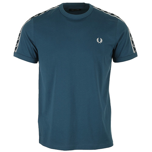 Fred Perry Contrast Tape Ringer T-Shirt - Bleu