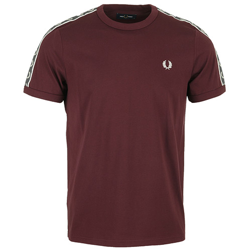 Fred Perry Contrast Tape Ringer T-Shirt - Bordeaux