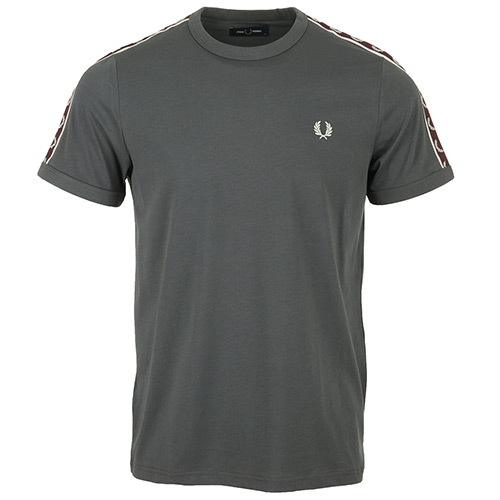 Fred Perry Contrast Tape Ringer T-Shirt - Gris