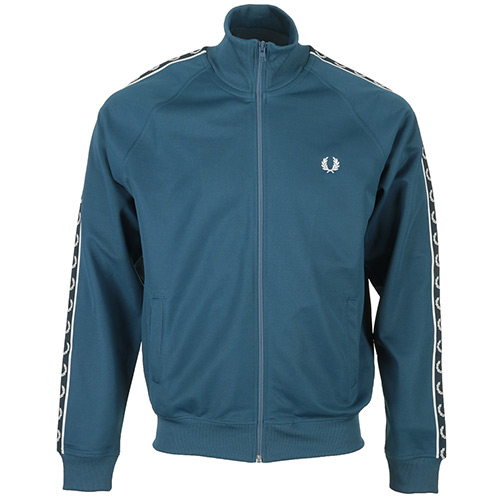 Fred Perry Seasonal Taped Track Jacket - Bleu