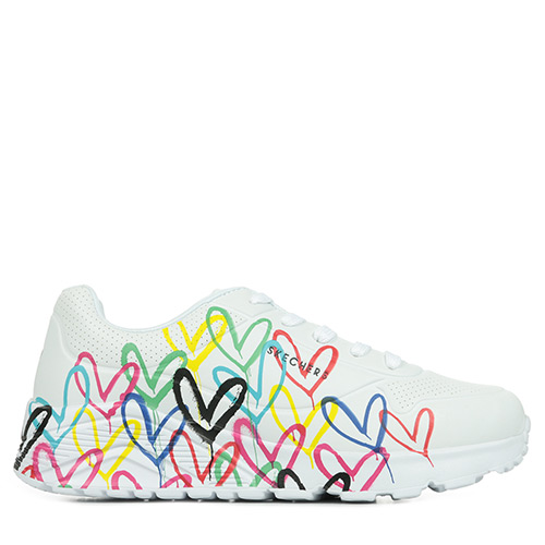 Skechers Uno Lite Spread The Love - Blanc