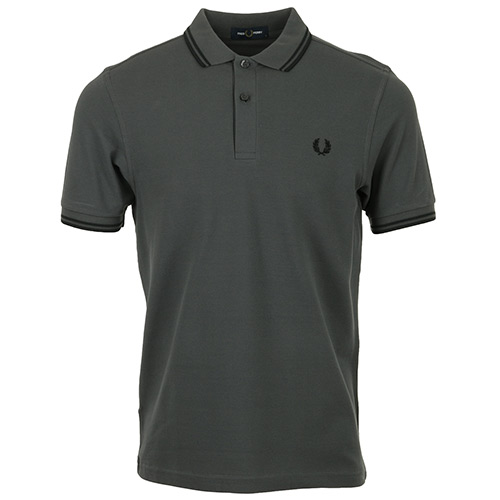 Fred Perry Twin Tipped Shirt - Anthracite