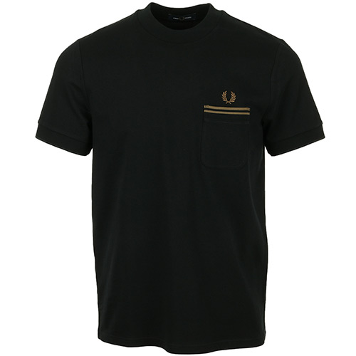 Fred Perry Loopback Jersey Pocket T-Shirt - Noir