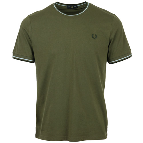 Fred Perry Twin Tipped T-Shirt - Vert olive