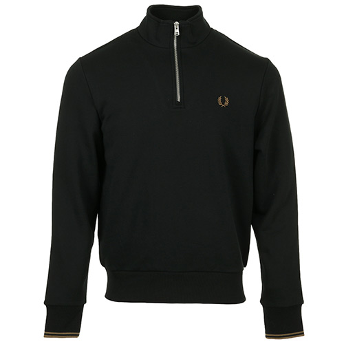 Fred Perry Half Zip Sweatshirt - Noir