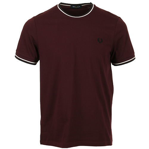 Fred Perry Twin Tipped T-Shirt - Bordeaux
