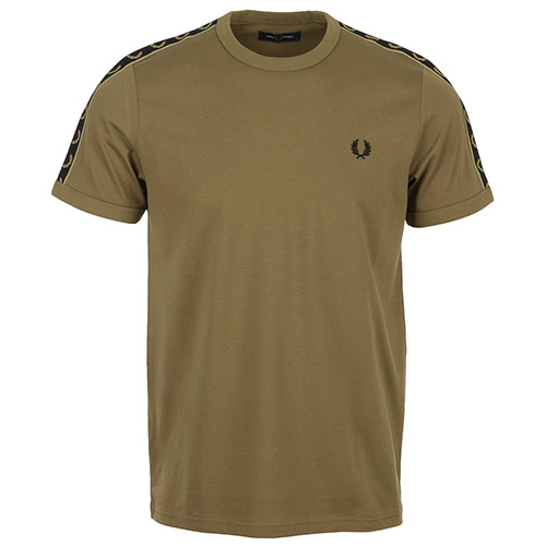 Fred Perry Contrast Tape Ringer T-Shirt - Marron