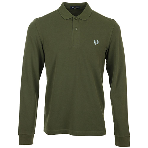 Fred Perry LS Plain Shirt - Vert