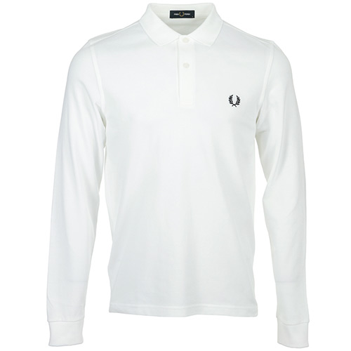 Fred Perry LS Plain Shirt - Blanc