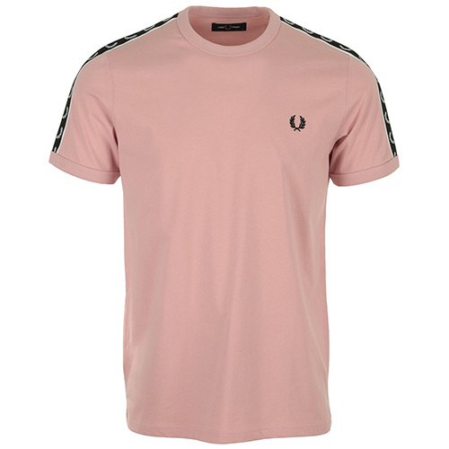 Fred Perry Contrast Tape Ringer T-Shirt - Rose