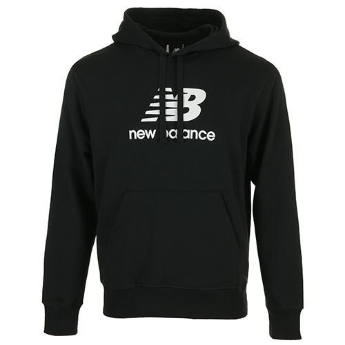 New Balance Essentiels Stacked Logo Hoodie - Noir