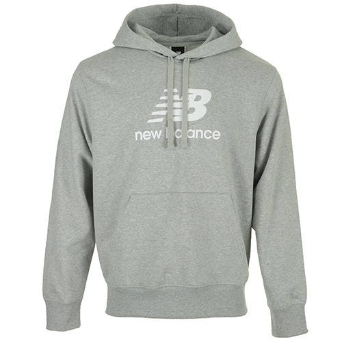 New Balance Essentiels Stacked Logo Hoodie - Gris