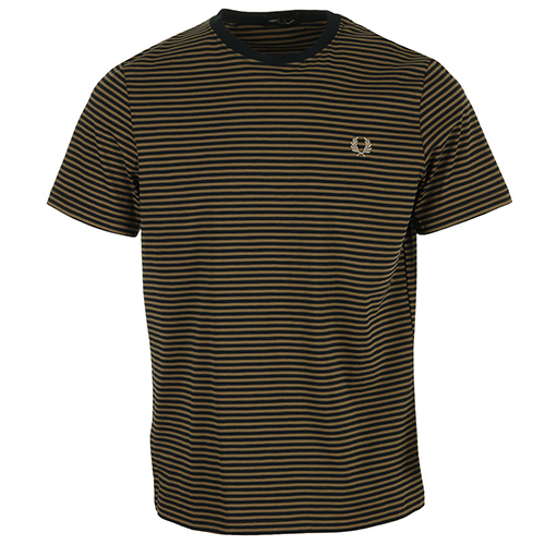 Fred Perry Fine Stripe T-Shirt - Marron